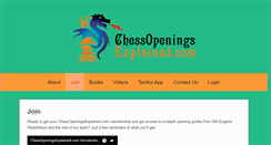 Desktop Screenshot of chessopeningsexplained.com