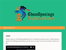 Tablet Screenshot of chessopeningsexplained.com